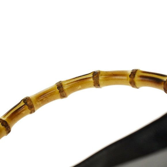 Auth Gucci Bamboo 2Way Hand Bag Black #34238G14B - Picture 7 of 10